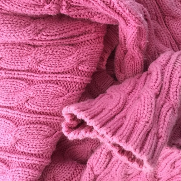 Vintage GAP Y2K Cable Knit Cardigan Sweater 3/4 Sleeve Bright Pink - Sz Small - Picture 13 of 13